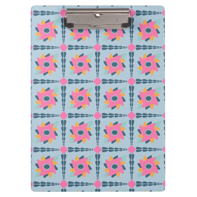 Decorative colourful tile clipboard (Front)