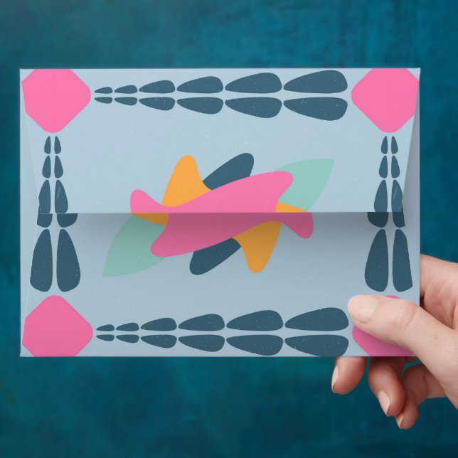 Decorative colourful tile envelope (Hand)