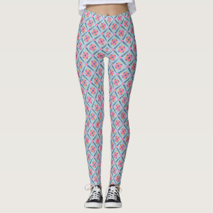Decorative colourful tile leggings