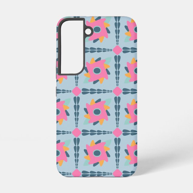Decorative colourful tile samsung galaxy s22 case (Back)