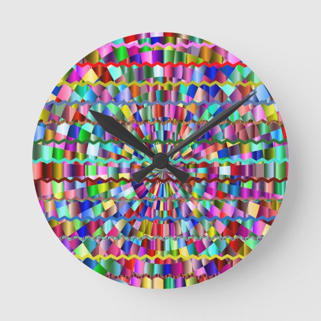 Decorative Colours Round Clock (Front)