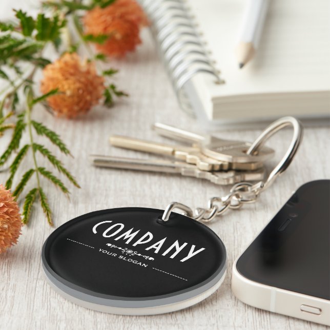Decorative Company Name Key Ring (Front Right)