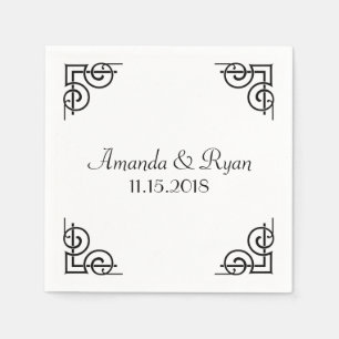 Decorative Corners Personalised Napkin