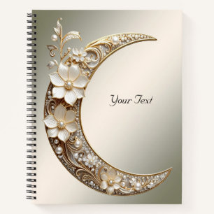 Decorative Crescent Moon Frame Notebook