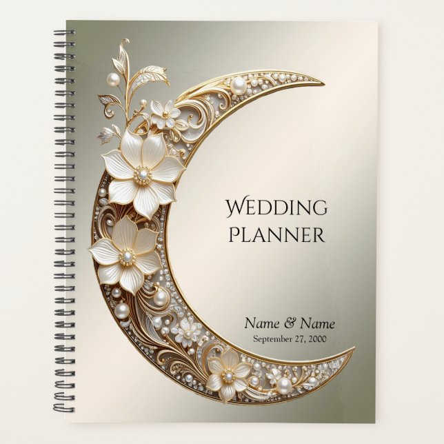 Decorative Crescent Moon Frame Planner (Front)
