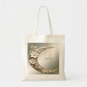Decorative Crescent Moon Frame Tote Bag