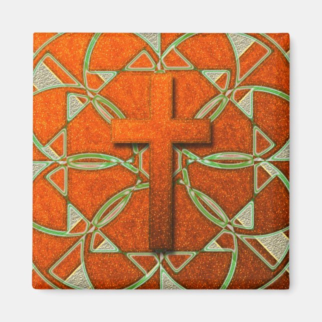 DECORATIVE CROSS MAGNET (Front)