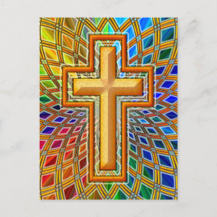DECORATIVE CROSS POSTCARD
