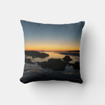 decorative cushion, sunset beach