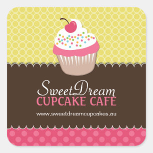 Decorative Cute Cupcake Jar Stickers