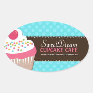 Decorative Cute Cupcake Jar Stickers
