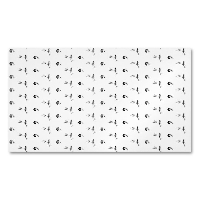 Decorative, Dark Grey, Charcoal Magnetic Business Card (Front)