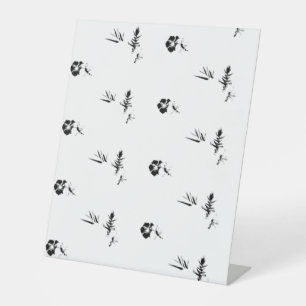 Decorative, Dark Grey, Charcoal Pedestal Sign