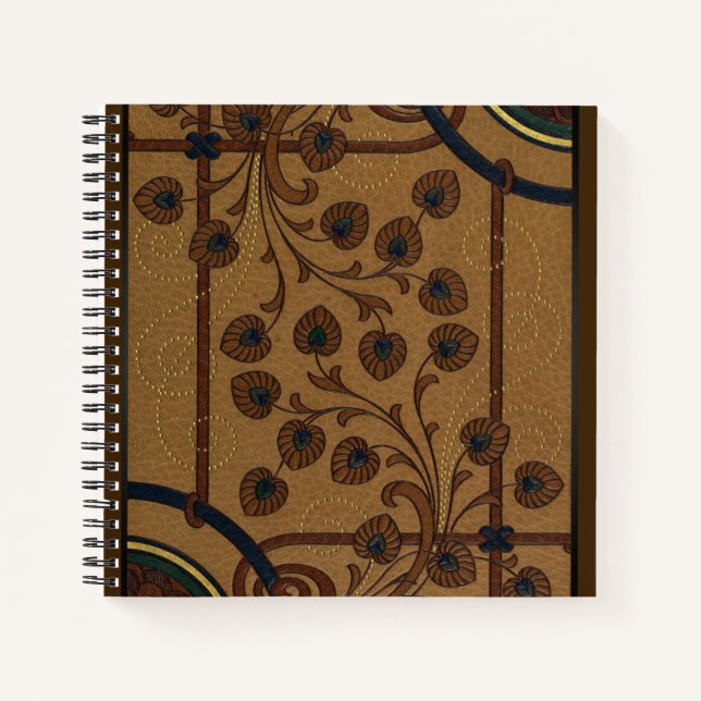 Decorative Deco Flowers Notebook (Front)