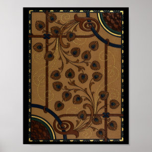 Decorative Deco Flowers Poster