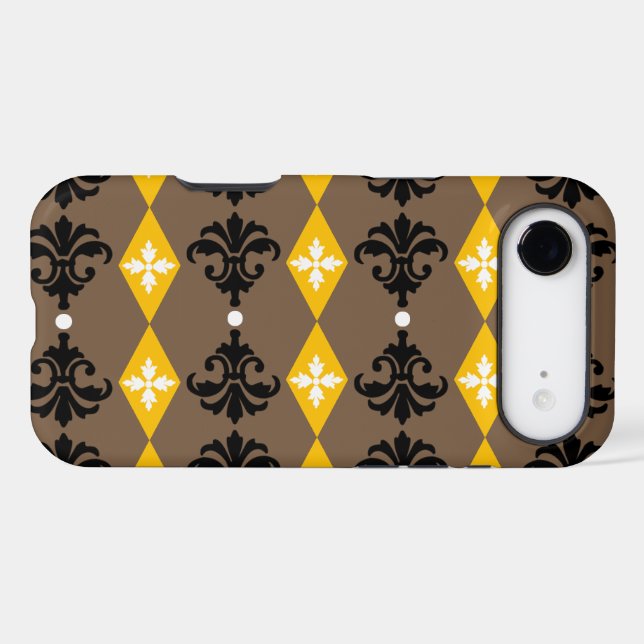 Decorative Diamond Damask Stripes (Back Horizontal)