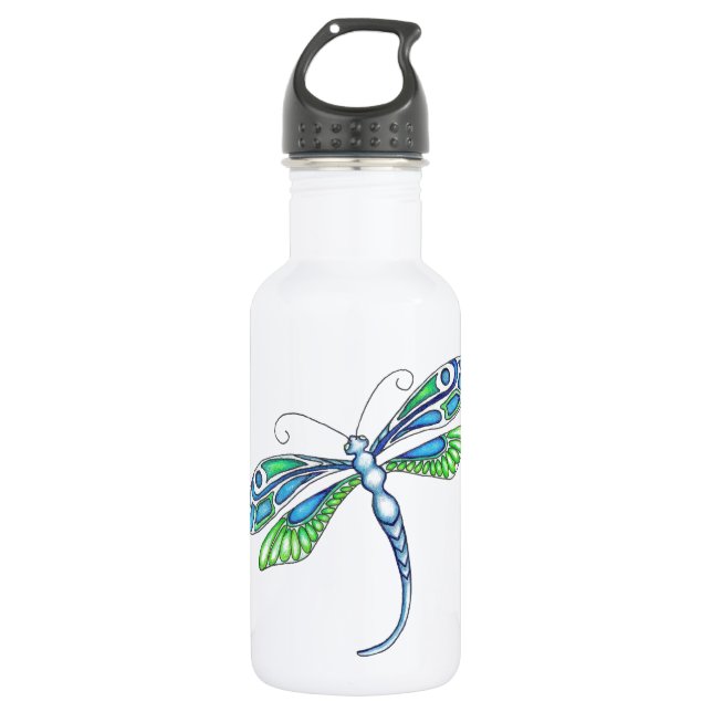 Decorative Dragonfly 532 Ml Water Bottle (Front)
