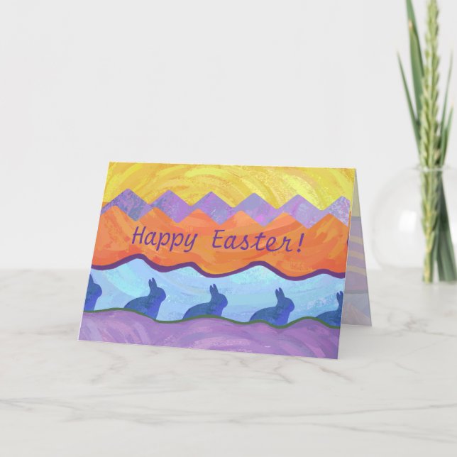 Decorative Easter Bunny Card (Front)