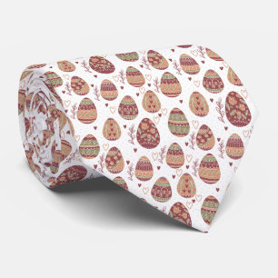 Decorative Easter Eggs Pattern Necktie