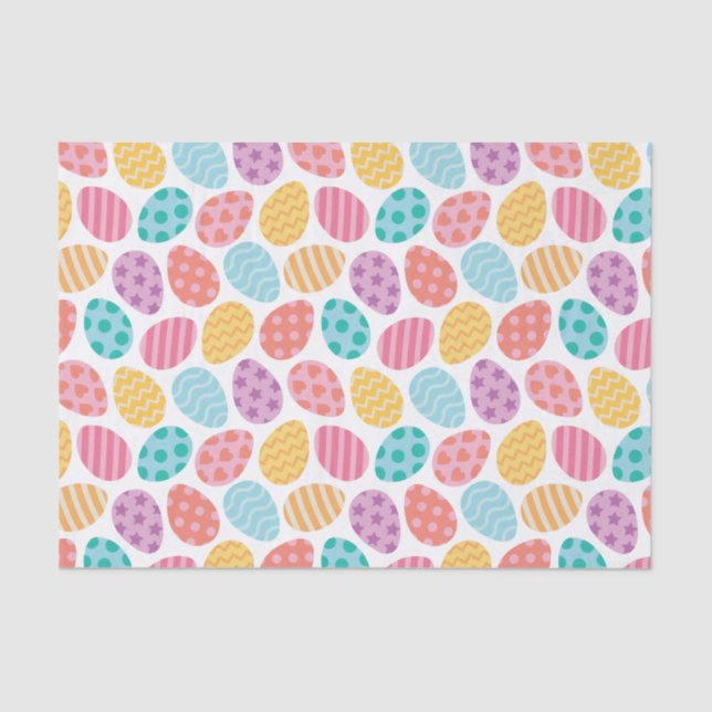 Decorative Easter Eggs Pattern Tissue Paper (Front)