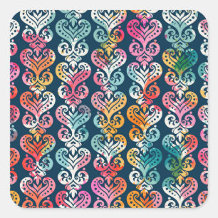 Decorative elements, versatile pattern design. square sticker