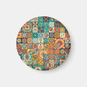 Decorative Elements: Vintage Hand-Drawn Pattern Magnet