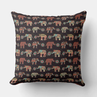 Decorative Elephant Pattern Pillow Cover