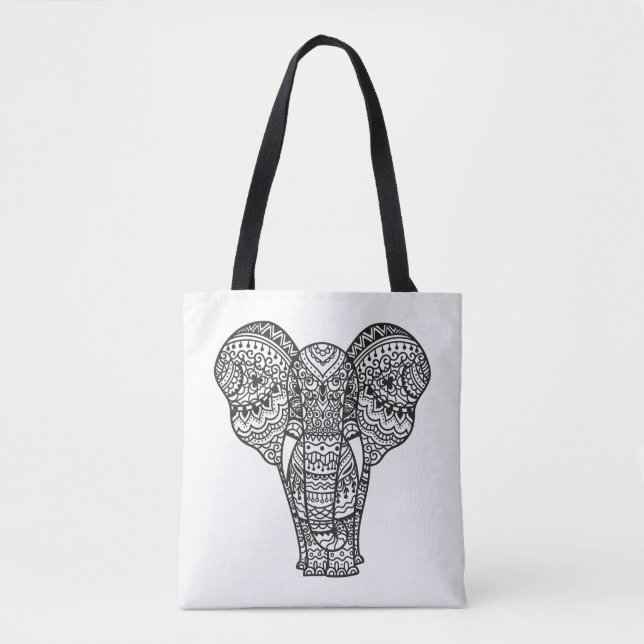 Decorative Elephant Style 2 Tote Bag (Front)