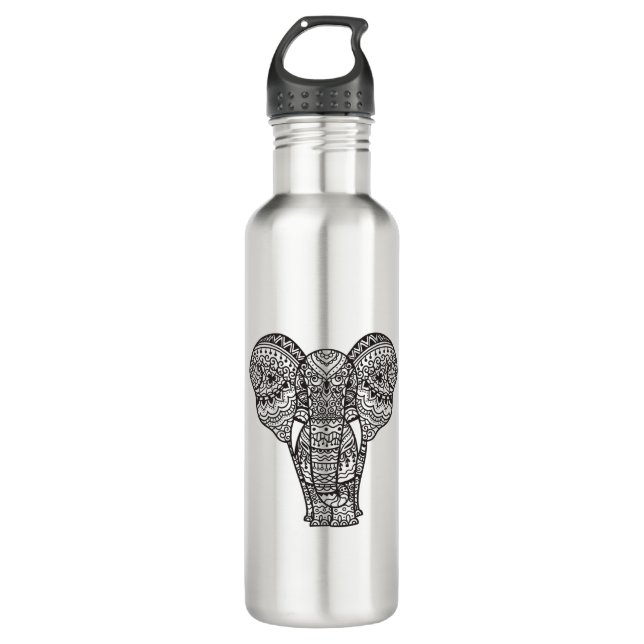 Decorative Elephant Style 710 Ml Water Bottle (Front)