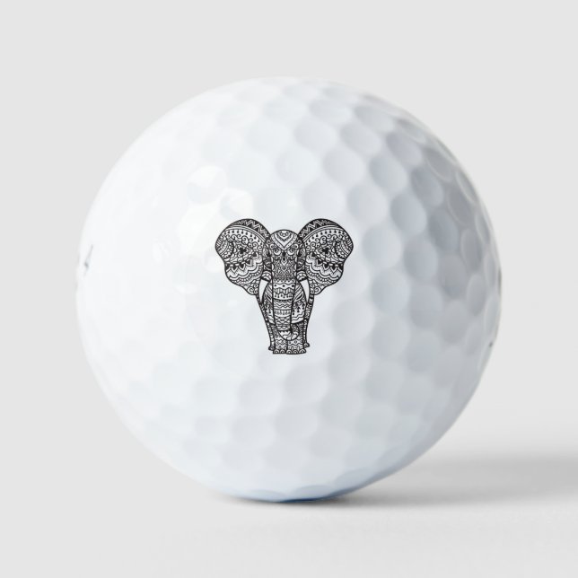 Decorative Elephant Style Golf Balls (Front)