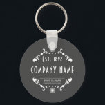 Decorative Established Company Name Key Ring<br><div class="desc">Decorative Established Company Name Key Ring by The Business Card Store.</div>