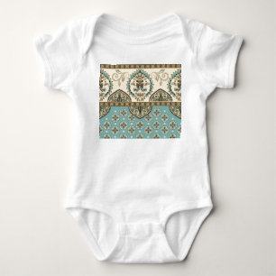 Decorative Ethnic Moroccan Style Border Baby Bodysuit