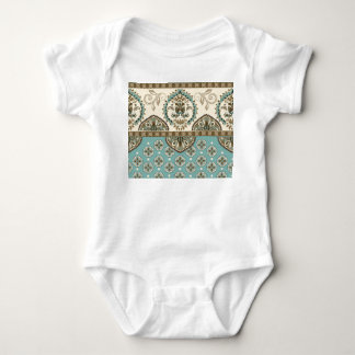 Decorative Ethnic Moroccan Style Border Baby Bodysuit