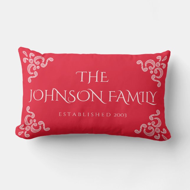 Decorative Family Personalised Pillow (Front)