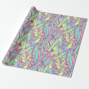 Decorative Feathers Wrapping Paper
