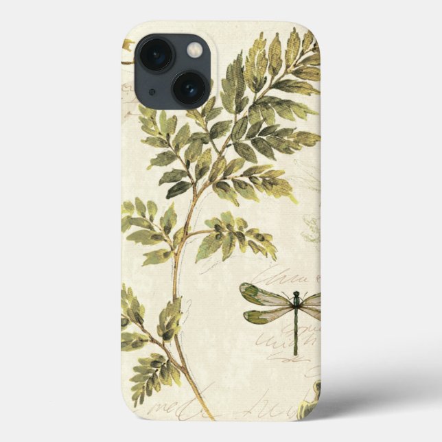 Decorative Ferns and a Dragonfly Case-Mate iPhone Case (Back)