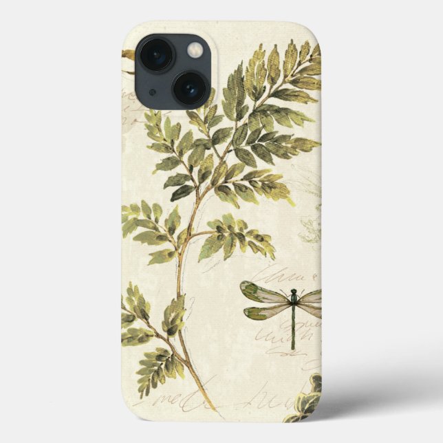 Decorative Ferns and a Dragonfly Case-Mate iPhone Case (Back)