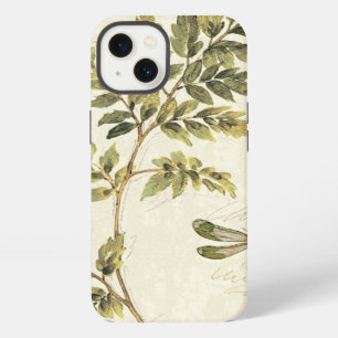 Decorative Ferns and a Dragonfly iPhone 13 Case