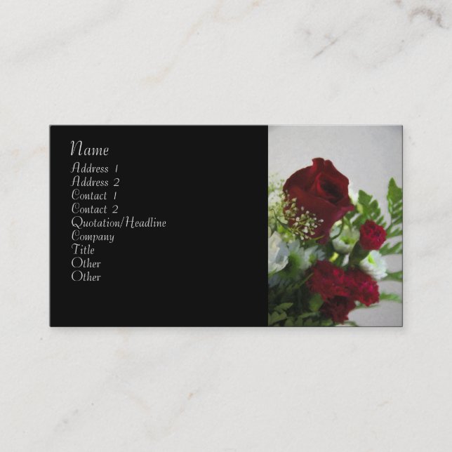 Decorative Floral Business Card (Front)