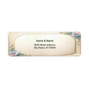 Decorative Floral Frame Return Address Label