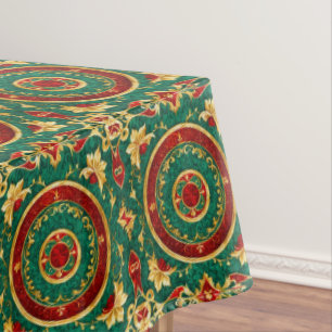 Decorative Floral Holiday Tablecloth