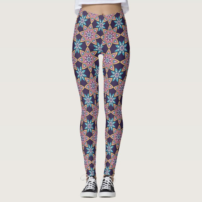 Decorative Floral/Mandala Leggings (Front)