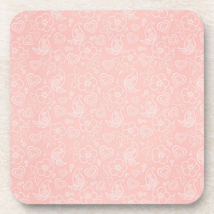 Decorative floral pattern coaster
