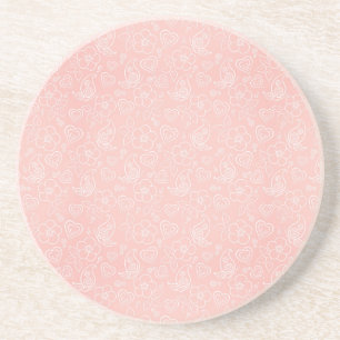 Decorative floral pattern coaster