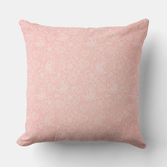 Decorative floral pattern cushion (Front)