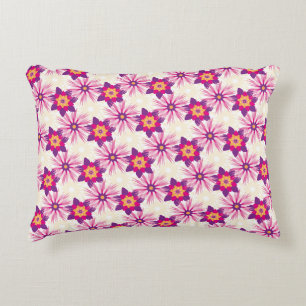 Decorative Floral pattern Pink Purple Astra Modern Cushion