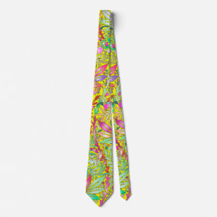 decorative floral pattern tie