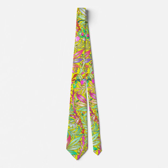 decorative floral pattern tie (Front)