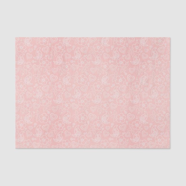 Decorative floral pattern tissue paper (Front)