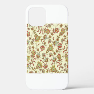Decorative floral pattern with delicate plants of iPhone 12 case